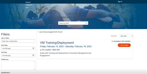 Volunteer Engagement Portal .